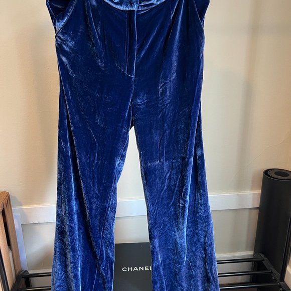 SLEEPING WITH JACQUES The Bon Vivant belted piped velvet robe and pants - Picture 11 of 15